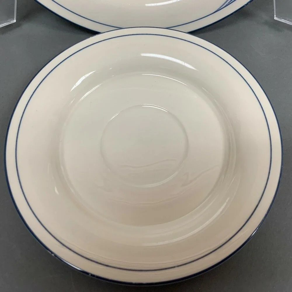 Lenox Chinastone Brushstrokes For the Blue Patterns Salad Saucer Plates Lot of 2